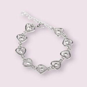 Paparazzi Silver Heart Chain Bracelet